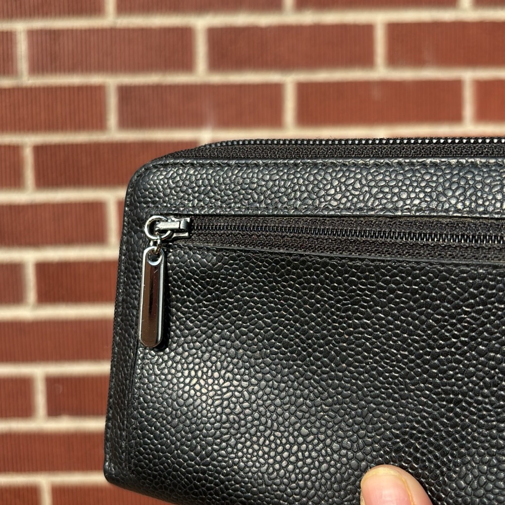 CHANEL Black wallet caviar Leather Zip around Wallet with dust bag - Picture 15 of 16